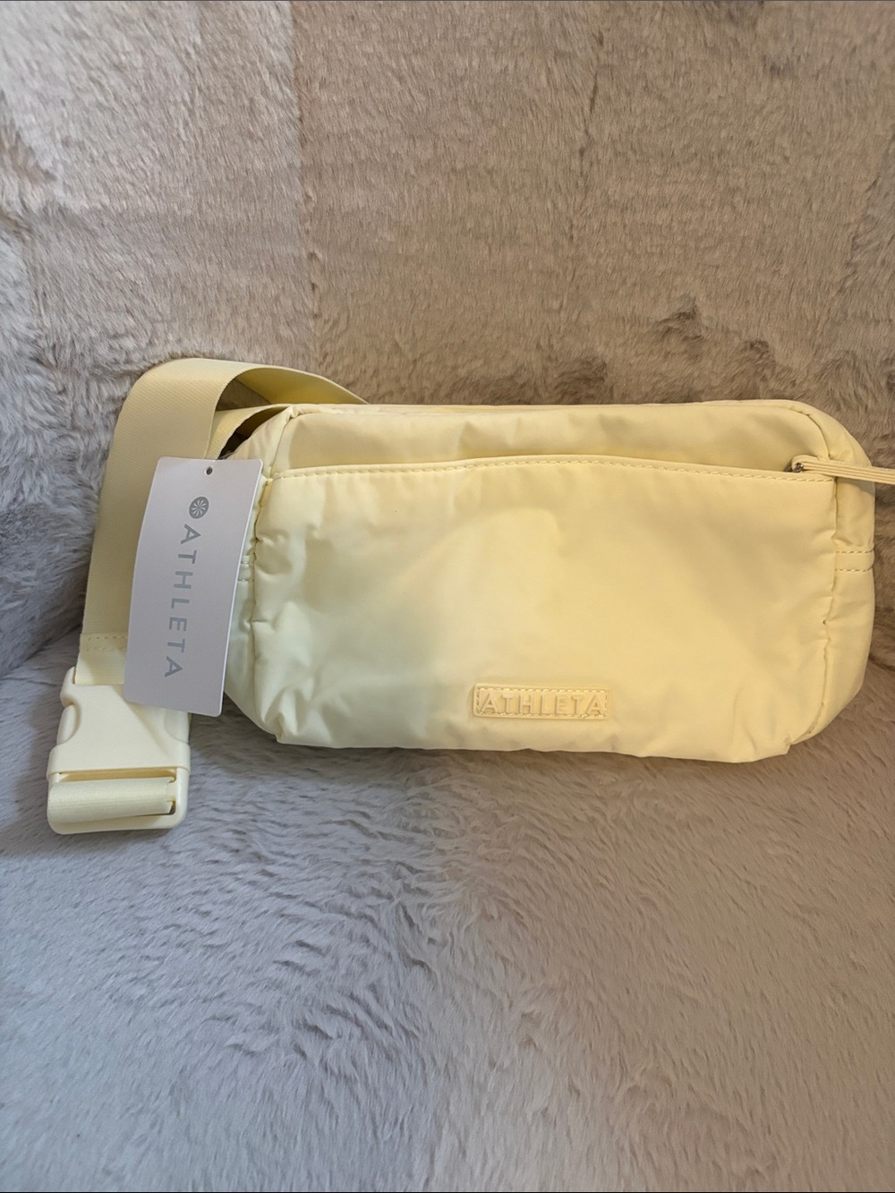 Athleta All About Butter Yellow Crossbody Belt Bag *NWT*